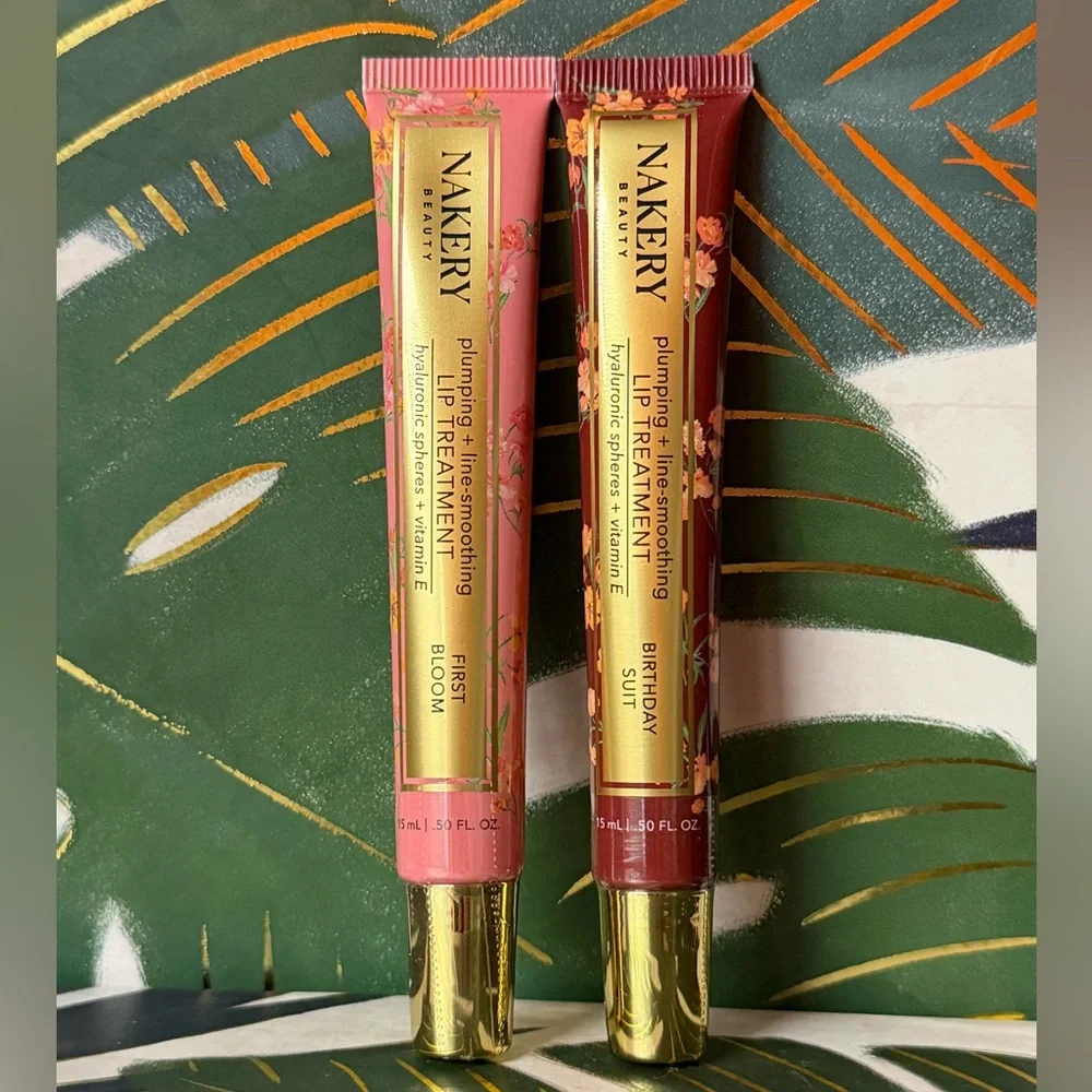Nakery set of 2 Beauty Plumping Lip Treatment Set - Fresh Bloom & Birthday suit